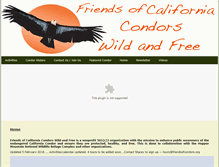 Tablet Screenshot of friendsofcondors.org